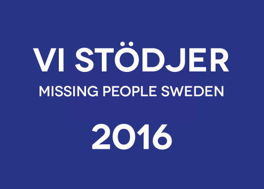 Vi stödjer Missing People Sweden 2016