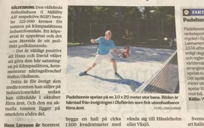 Inomhushall för paddeltennis i Sölvesborg